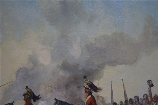 J. Atkins Scene from the Battle of Waterloo 59 x 120cm